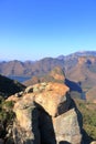 Blyde River Canyon and The Three Rondavels Three Sisters in Mpumalanga, South Africa. The Blyde River Canyon is the third Royalty Free Stock Photo