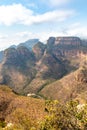 Blyde River Canyon and The Three Rondavels Three Sisters in Mpumalanga, South Africa Royalty Free Stock Photo