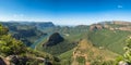 Blyde River Canyon from the Three Rondavels viewpoint, Mpumalanga, South Africa Royalty Free Stock Photo