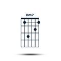 Bm7, Basic Guitar Chord Chart Icon Vector Template Royalty Free Stock Photo