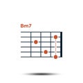 Bm7, Basic Guitar Chord Chart Icon Vector Template Royalty Free Stock Photo