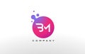 BM Letter Dots Logo Design with Creative Trendy Bubbles.