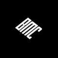 BMC letter logo design on black background Royalty Free Stock Photo