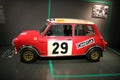 Bmc Mini Cooper S historic car at the automobile museum in Turin (Italy) Gianni Agnelli. Royalty Free Stock Photo