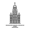 BMC Mumbai building illustration icon Royalty Free Stock Photo