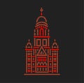 BMC Mumbai building illustration icon Royalty Free Stock Photo