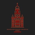 BMC Mumbai building illustration vector icon Royalty Free Stock Photo