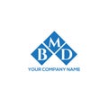 BMD letter logo design on WHITE background. BMD creative initials letter logo concept. Royalty Free Stock Photo