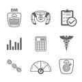 BMI / Body Mass Index Icons w scale, indicator, & calculator