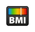 BMI or Body Mass Index level, mater. From underweight to extremely obese. Bmi medical and fitness chart.