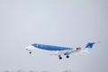 Bmi Regional Embraer ERJ-145 G-RJXG in Munich Airport, close-up view Royalty Free Stock Photo