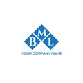 BML letter logo design on WHITE background. BML creative initials letter logo concept. Royalty Free Stock Photo