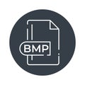 BMP File Format Icon. Bitmap image file extension filled icon
