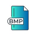 BMP File Format Icon. Bitmap image file extension gradiant icon