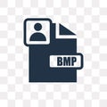 Bmp vector icon isolated on transparent background, Bmp transpa Royalty Free Stock Photo