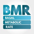 BMR - Basal Metabolic Rate acronym Royalty Free Stock Photo