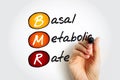 BMR - Basal Metabolic Rate acronym, medical concept background Royalty Free Stock Photo