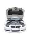 BMW 335i Bonnet open isolated Royalty Free Stock Photo