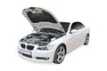 BMW 335i Bonnet open isolated