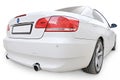 BMW 335i convertible car back corner view Royalty Free Stock Photo