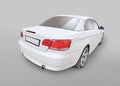 BMW 335i convertible car back corner view Royalty Free Stock Photo