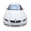 BMW 335i white convertible car Royalty Free Stock Photo