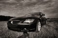 Bmw cabriolet sepia toned Royalty Free Stock Photo