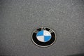 BMW car icon on gray background. Symbol manufacturer of cars BMW