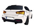 BMW Car vector back view Royalty Free Stock Photo