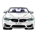 BMW Car Vector Illustration white.