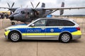 BMW 318d Touring of the German Police of Nordrhein-Westfalen in front of a Polish Navy M28 Skytruck at NATO base Geilenkirchen.