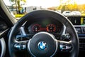 BMW 318 Diesel Touring M Package Interior Virtual cockpit Royalty Free Stock Photo