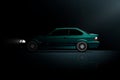 BMW e36 coupe car poster illustration