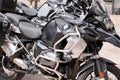 BMW 1200 GS triple black adventure motorcycle bike r1200 in street Royalty Free Stock Photo