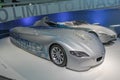 BMW H2R is a concept car of a sports hybrid car. The car uses liquid hydrogen and was created in 2004. Side view. BMW Museum