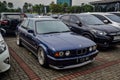 BMW 530i E34 on parking lot Royalty Free Stock Photo