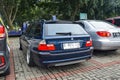 BMW 318i E46 touring or station wagon on parking lot