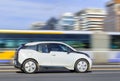 BMW i3 Electric car on the road, Beijing, China