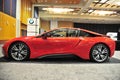 BMW I8 Sports Car at an Auto Show Royalty Free Stock Photo