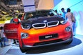 BMW i3 urban electric car on display at BMW World 2014