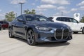 BMW 430i XDrive display at a dealership. BMW offers 430i with TwinPower Turbo engines in 4 or 6 cylinder models Royalty Free Stock Photo