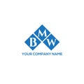 BMW letter logo design on WHITE background. BMW creative initials letter logo concept. Royalty Free Stock Photo