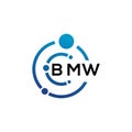 BMW letter logo design on white background. BMW creative initials letter logo concept. BMW letter design Royalty Free Stock Photo