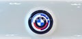 BMW logo emblem on car