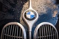BMW logo on the hood Royalty Free Stock Photo