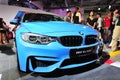 BMW M3 sedan on display at BMW World 2014