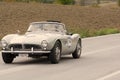 BMW 507 1957 on an old racing car in rally Mille Miglia 2020 the famous italian historical race 1927-1957 Royalty Free Stock Photo