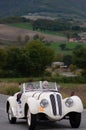 BMW 328 1939 on an old racing car in rally Mille Miglia 2020 the famous italian historical race 1927-1957 Royalty Free Stock Photo