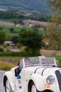 BMW 328 1939 on an old racing car in rally Mille Miglia 2020 the famous italian historical race 1927-1957 Royalty Free Stock Photo