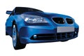 bmw power blue 5 series Royalty Free Stock Photo